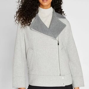 Two-Tone Moto Jacket - New With Tags - NEVER WORN - Heather Grey Combo